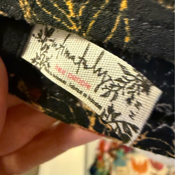 Free People Intimately Black and Coral Floral Mini Dress - Picture 2 of 11